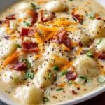 Bacon Cheddar Gnocchi Soup recipe