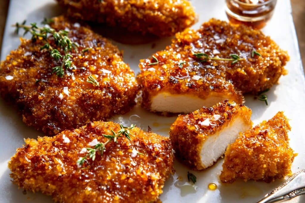 Baked Crunchy Hot Honey Chicken 3 Baked Crunchy Hot Honey Chicken