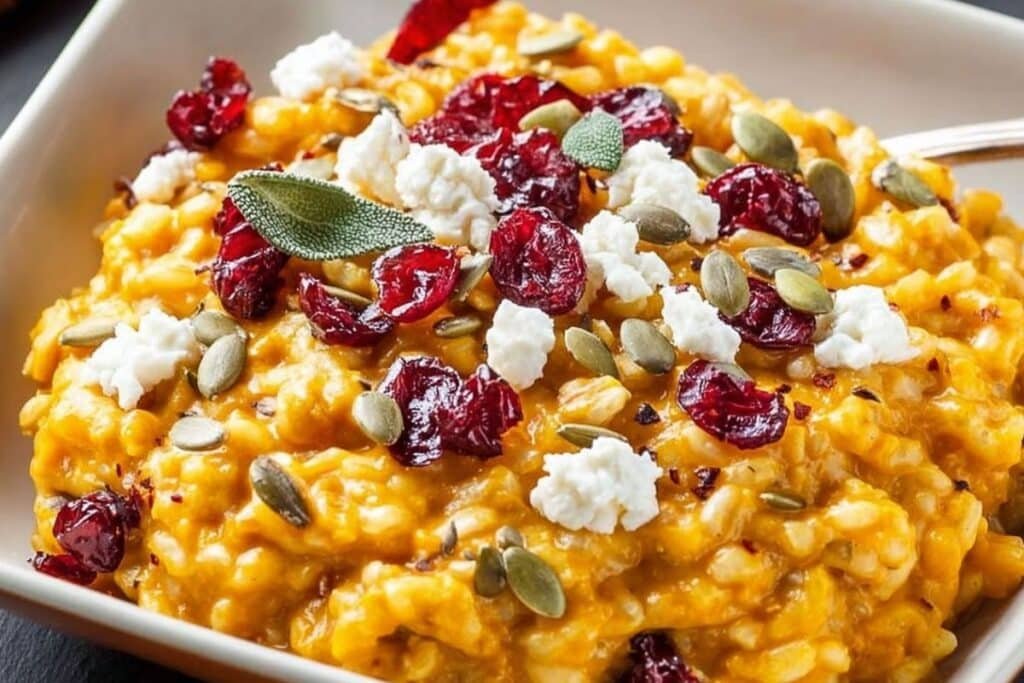 Baked Pumpkin Goat Cheese Risotto 3 Baked Pumpkin Goat Cheese Risotto