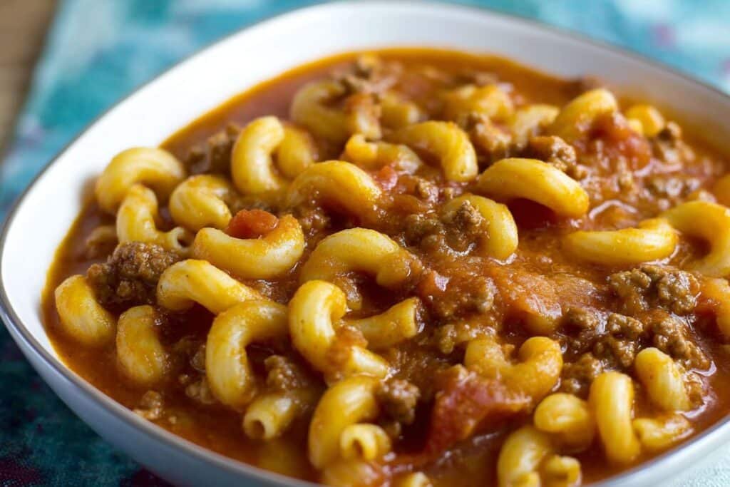 Beef Macaroni Soup 3 Beef Macaroni Soup