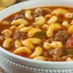 Beef and Tomato Macaroni Soup recipe