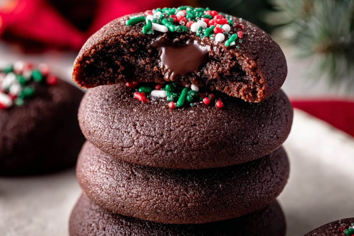 Chocolate Thumbprint Cookies