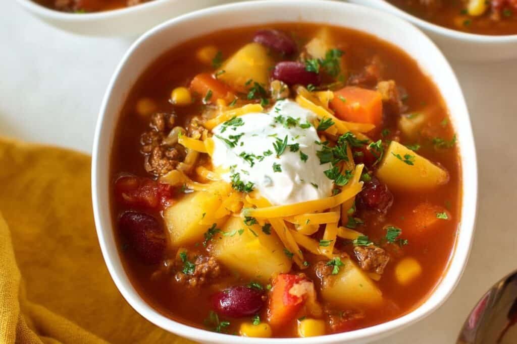 Cowboy Hamburger Soup 3 Cowboy Hamburger Soup