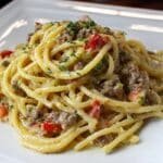 Creamy Italian Spaghetti Ground Beef recipe