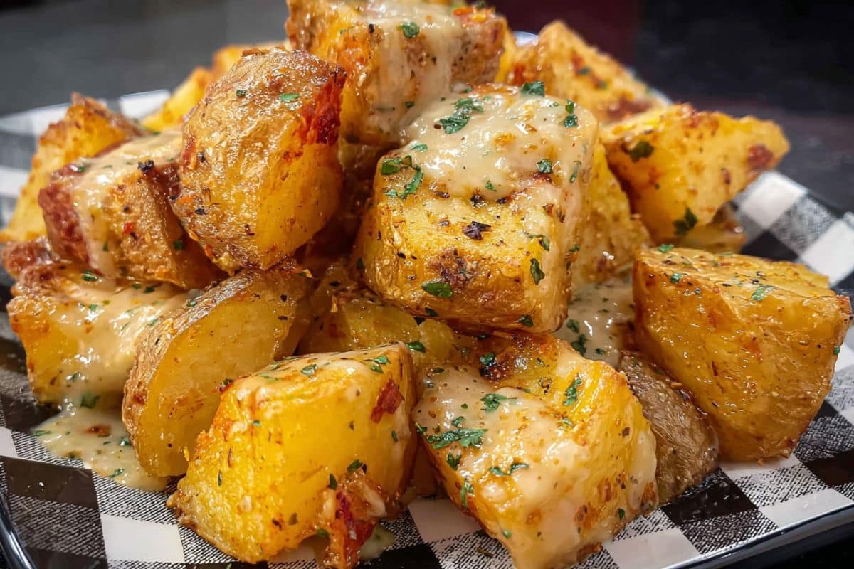 Crockpot Garlic Parmesan Chicken and Potatoes