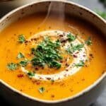 Easy Butternut Squash and Sweet Potato Soup recipe