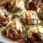 French Onion Meatballs recipe