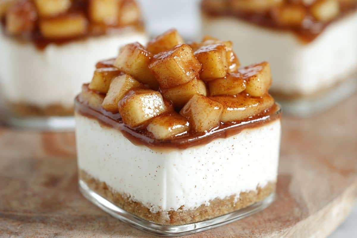 No‑Bake Apple Cinnamon Cheesecakes