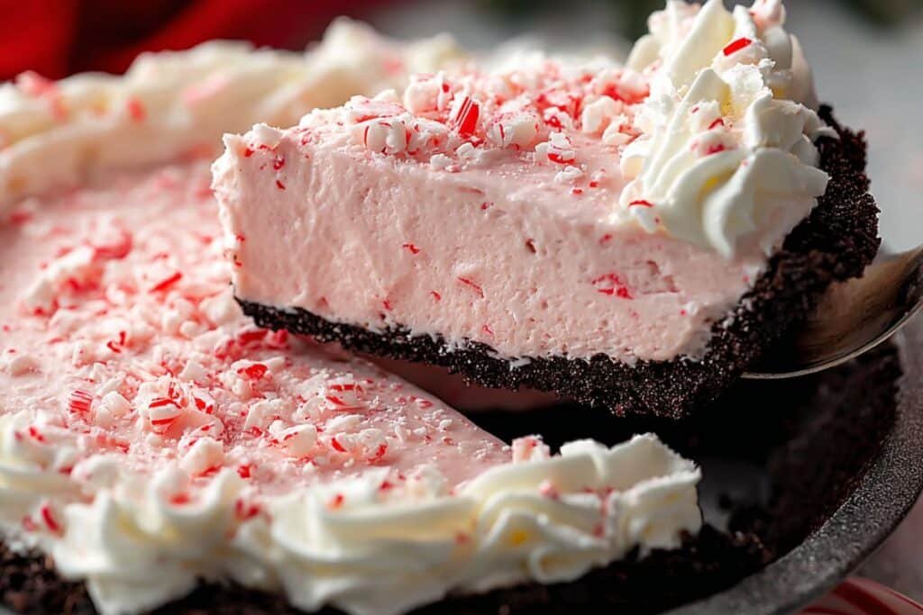 No Bake Christmas Peppermint Pie 3 No Bake Christmas Peppermint Pie