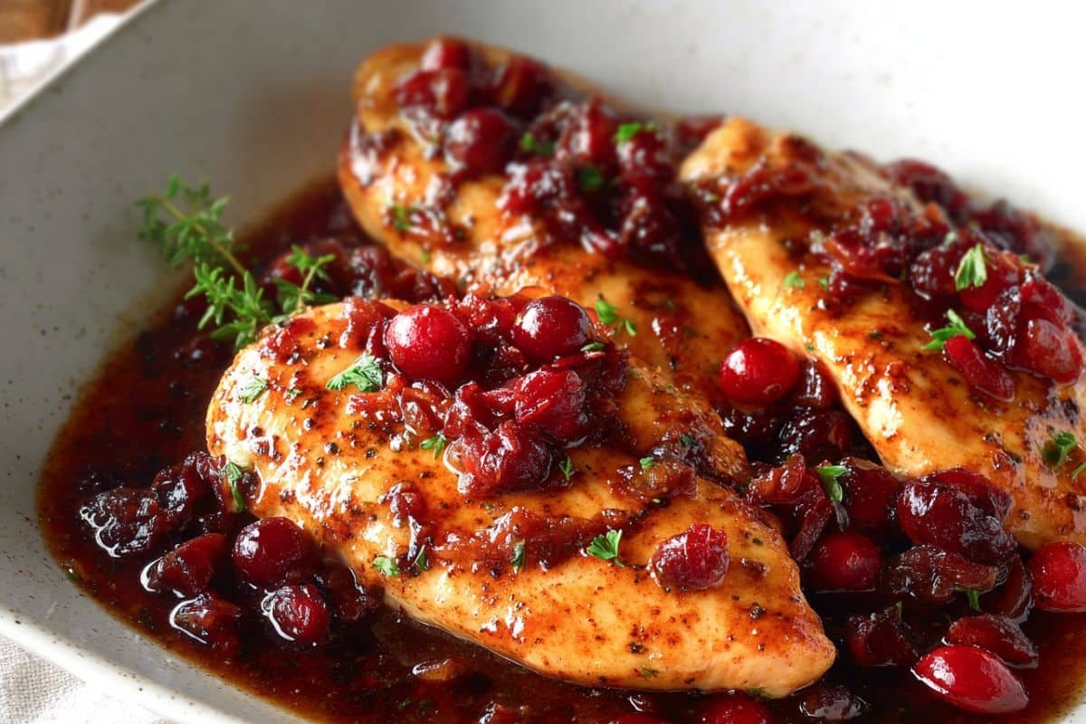 Skillet Orange Cranberry Chicken