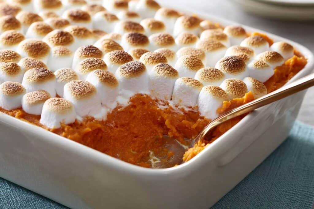 Sweet Potato Casserole with Marshmallows 3 Sweet Potato Casserole with Marshmallows