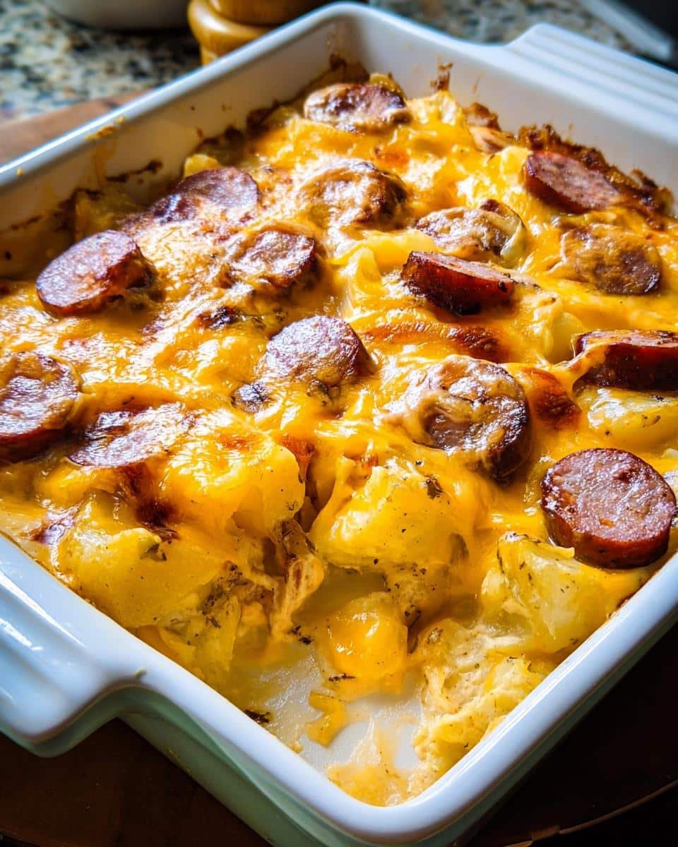 Cheesy Potatoes with Smoked Sausage Recipe 6 Cheesy Potatoes with Smoked Sausage - detail 2