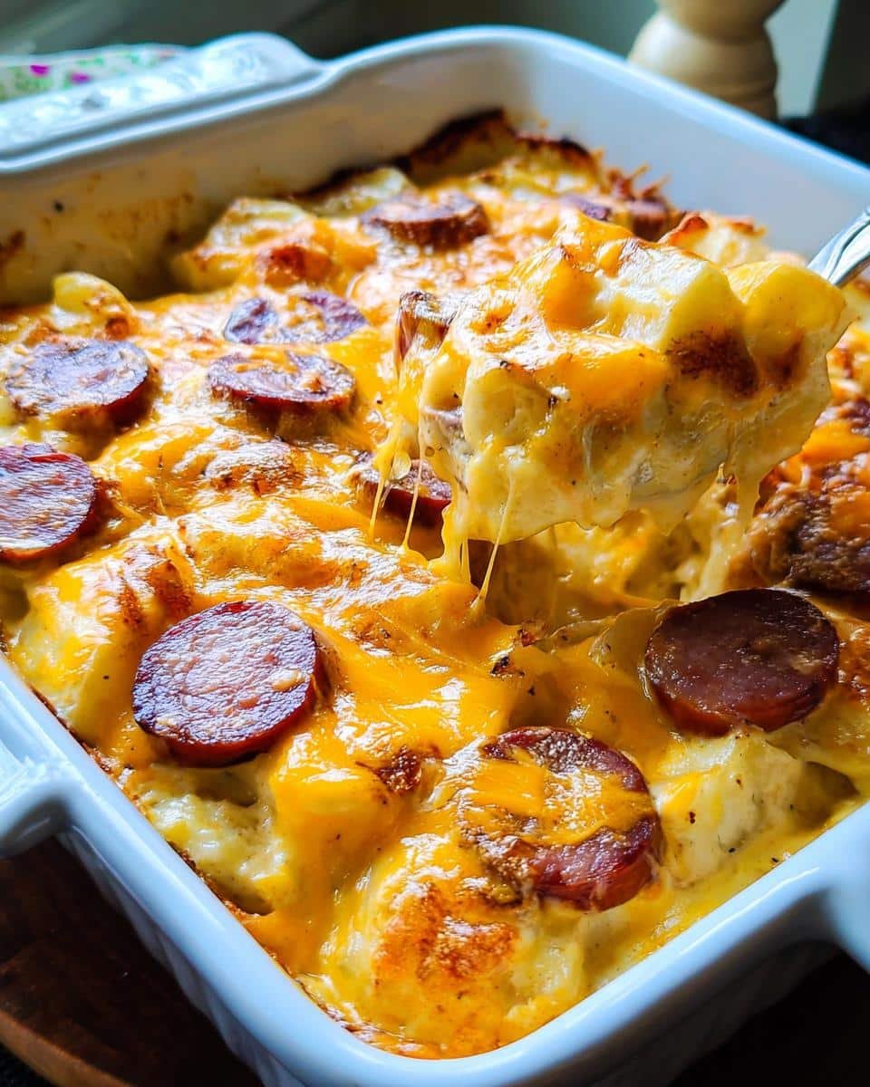 Cheesy Potatoes with Smoked Sausage Recipe 7 Cheesy Potatoes with Smoked Sausage - detail 3