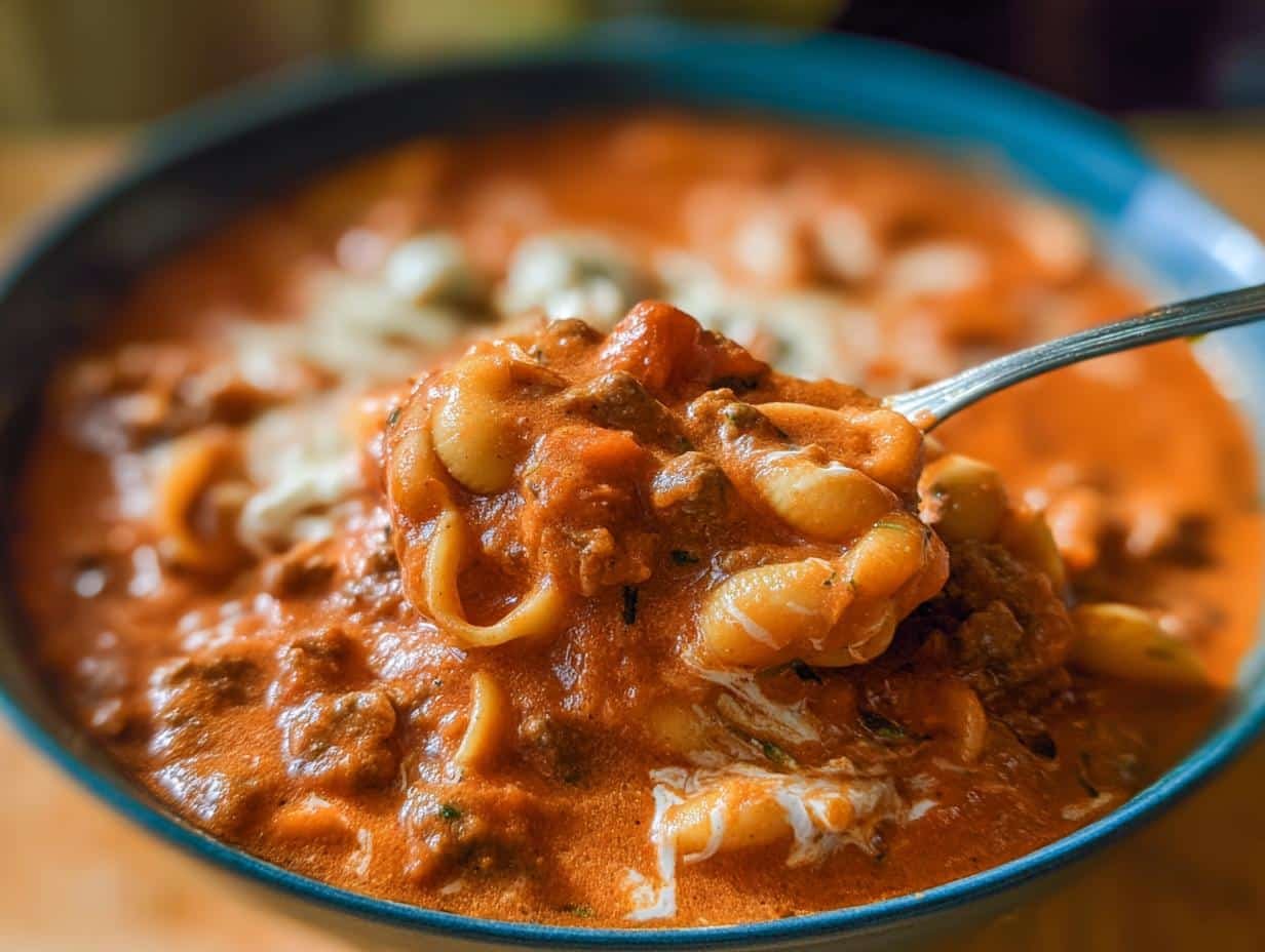 30-Minute Creamy Beef Tomato Soup Recipe