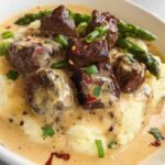 Garlic Butter Steak Bites with Parmesan Cream Sauce