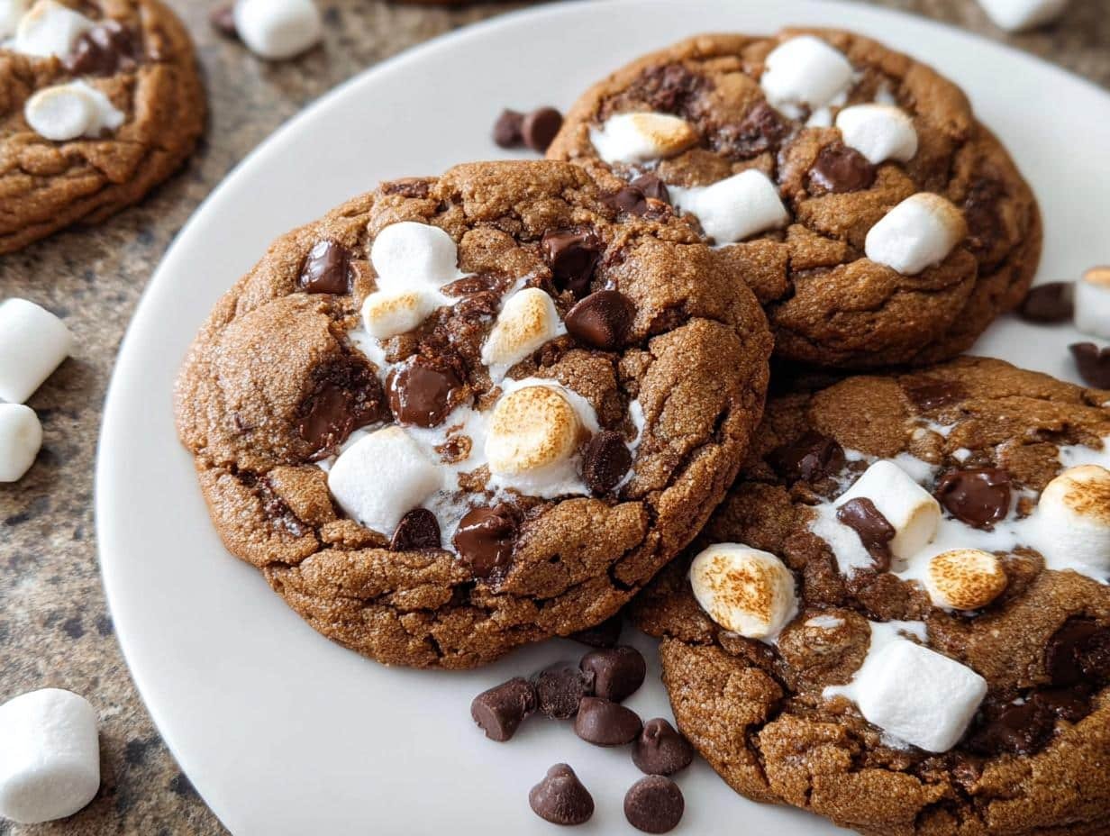 Decadent Hot Chocolate Cookies with Mini Marshmallows