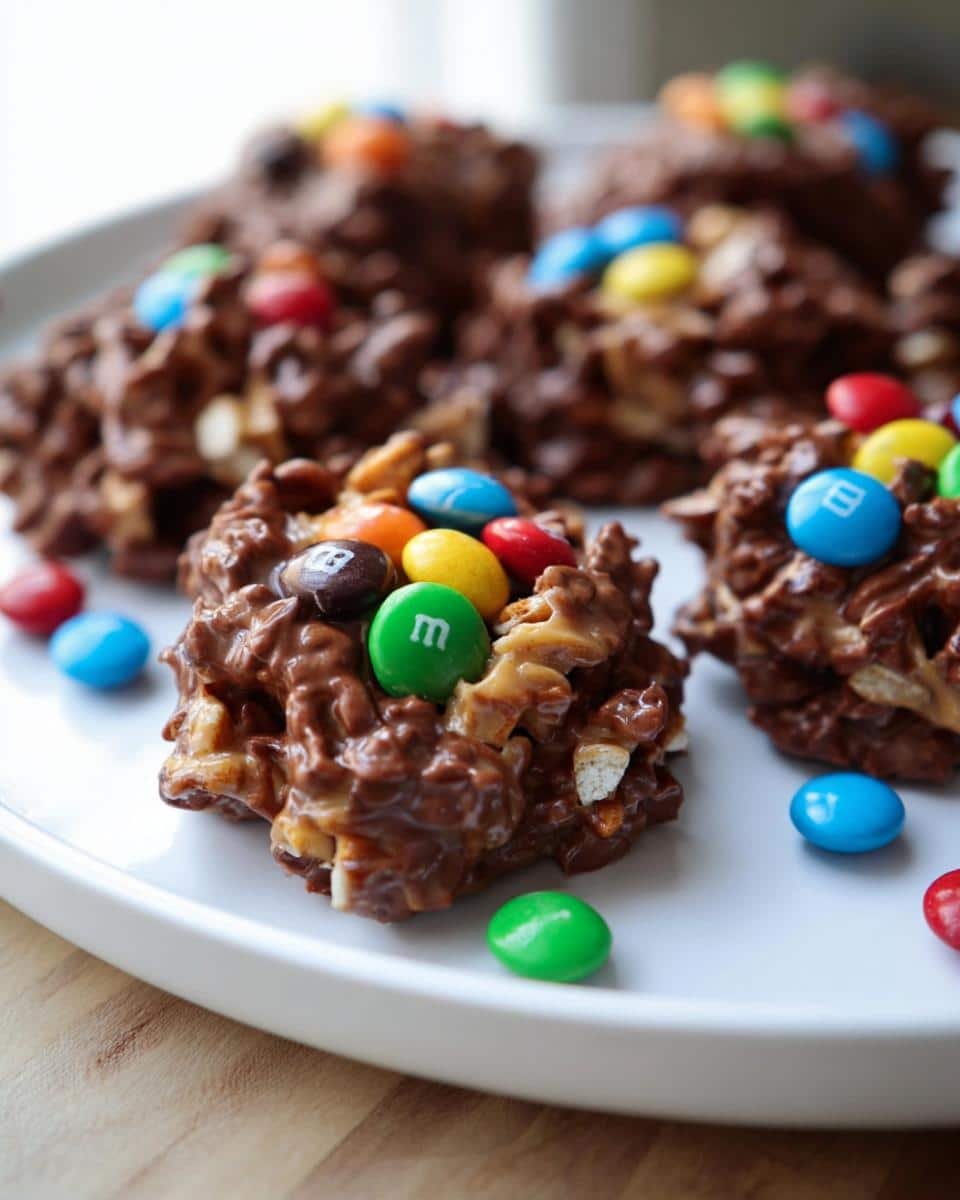 Irresistible M&M Chocolate Candy Clusters in 30 Minutes 7 M&M Chocolate Candy Clusters - detail 2