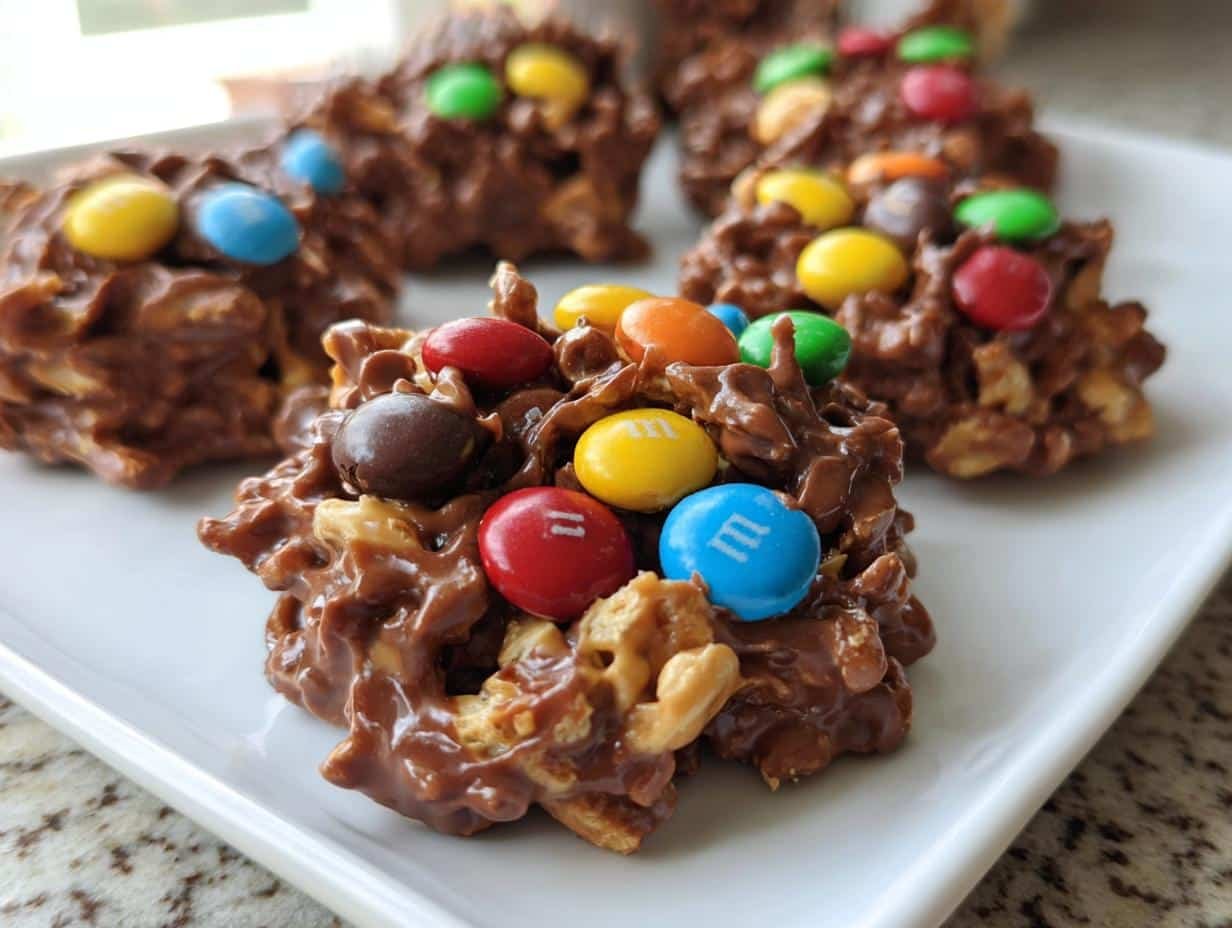 Irresistible M&M Chocolate Candy Clusters in 30 Minutes