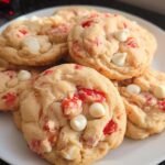 Maraschino Cherry Cookies with White Chocolate Chips