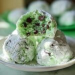 Mint Chocolate Chip Snowball Cookies