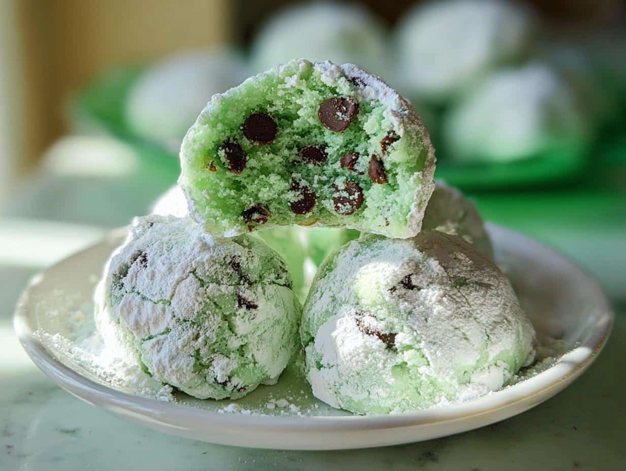 Mint Chocolate Chip Snowball Cookies in 4 Essential Steps