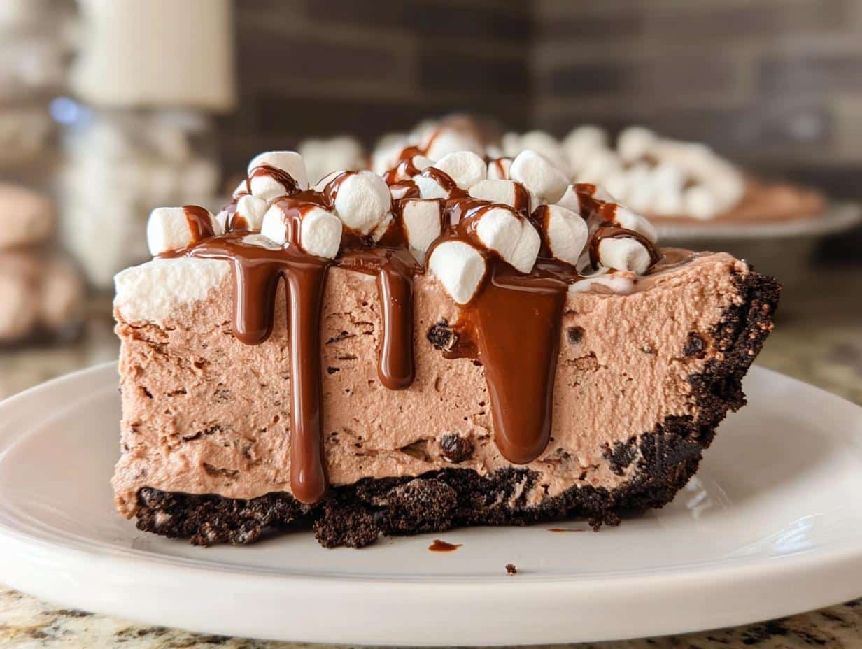 Irresistible No Bake Hot Chocolate Pie in Just 10 Minutes