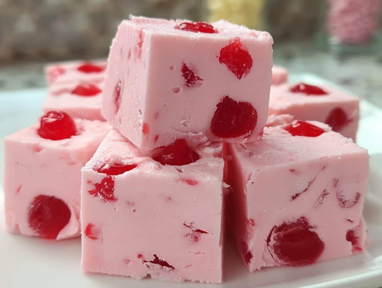 Dreamy White Chocolate Cherry Fudge in Just 4 Hours